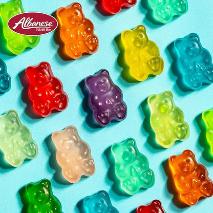 Albanese World's Best 12 Flavor Gummi Bears, 36oz Bag of Candy, Soft & Chewy Candy Snacks, Fruity Flavor Assortment