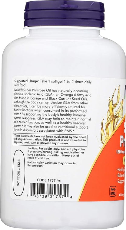 NOW FOODS Super Primrose 1300mg Sg, 120 CT