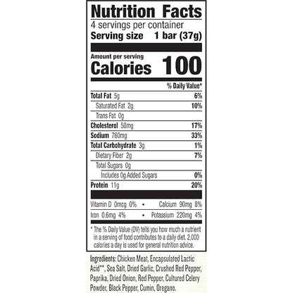 EPIC Chicken Sriracha Bar, Keto and Paleo Friendly, Protein Bars, 4 Ct, 5.2 oz