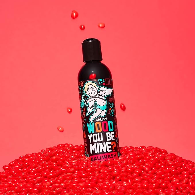 Ballsy Ballwash Wood You Be Mine Charcoal Body Wash for Men, Soap, Moisturizing, Shower Gel, w/Coconut Oil and Aloe Vera, Drift & Dunes Scent, 8 Fl oz
