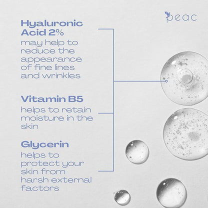 Hyaluronic Acid 2% + B5 Serum 60ml/2oz – USA Made - All Skin Types - Hyaluronic Acid Serum for Face – Hydrating, Plumping & Lightweight – Fragrance Free Skincare – Moisturizing Face Serum for Women