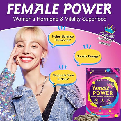 Beef Organ Supplement for Women, Natural Grass Fed Beef Liver Capsules,Supports Feminine Hormone Balance, Menstruation, Immunity, Skin, Collagen, B12, Energy & Wellness - 60 (2)