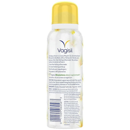 Vagisil Scentsitive Scents Feminine Dry Wash Deodorant Spray for Women, Gynecologist Tested, Paraben Free, White Jasmine, 2.6 Ounce (Pack of 2)