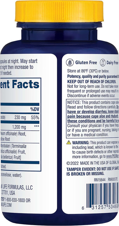Renew Life Detox Cleanse More,Reduces Bloating and Restores Regularity,Overnight Constipation Relief,Soy,Dairy and Gluten-Free,100 Capsules,(Pack of 2)