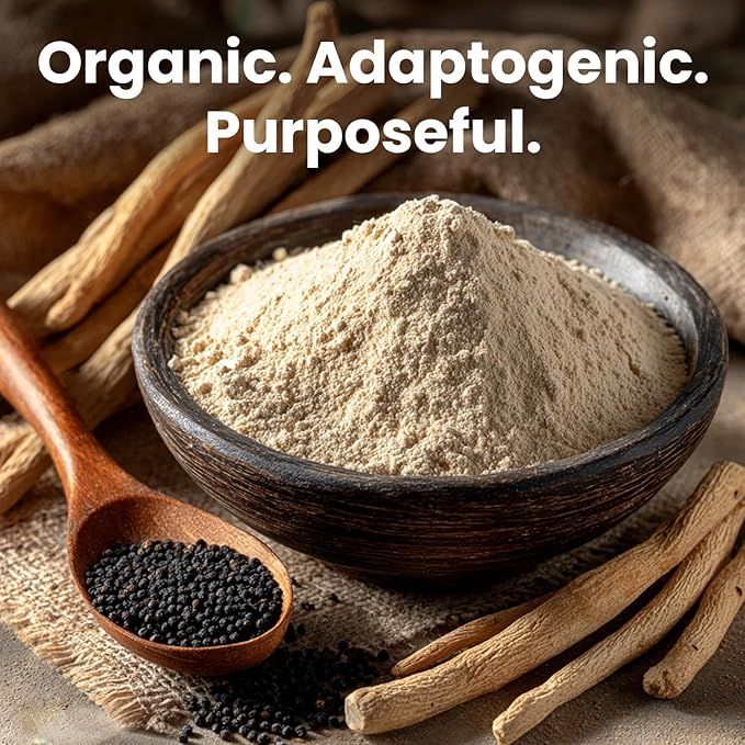 6-in-1 Organic Maca Root Ashwagandha Capsules 1710mg with DHEA and Black Pepper Fruit Extract for Women and Men - Black Maca Supplement for Stamina, Bone and Mood Support Supplement, 120 count