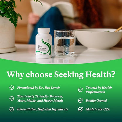 Seeking Health Liver Nutrients - Health Supplement for Glutathione Production Support - Liver Cell Function Support with Milk Thistle, Alpha-Lipoic Acid & N-Acetyl-L-Cysteine - 60 Capsules