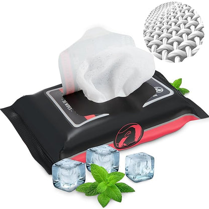 The Nobleman Face + Body Cleansing Wipes: Refreshing - with Aloe & Eucalyptus - 120 TOTAL WIPES (30ct x 4) - Travel-Friendly, Skin-Nourishing, All-in-One Wipes for Men & Women