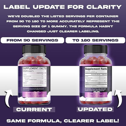 Melatonin Gummies 10mg for Adults (180 Count) - Quick Dissolve Melatonin Gummies - Gummy for Adults Contains 10mg - High Potency - Mixed Berry Flavor - Non-GMO, Vegan Supplement & Made in USA