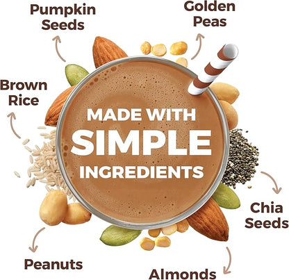 Orgain Organic Simple Vegan Protein Powder, Chocolate - 20g Plant Based Protein, Made with less Ingredients, No Artificial Sweeteners, Gluten Free, No Dairy or Lactose, 1.25 lb (Packaging May Vary)