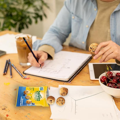 belVita Energy Snack Bites Variety Pack,Banana Dark Chocolate & Sunflower Seed,Blueberry & Sunflower Seed,15 Snack Packs,(Pack of 2)