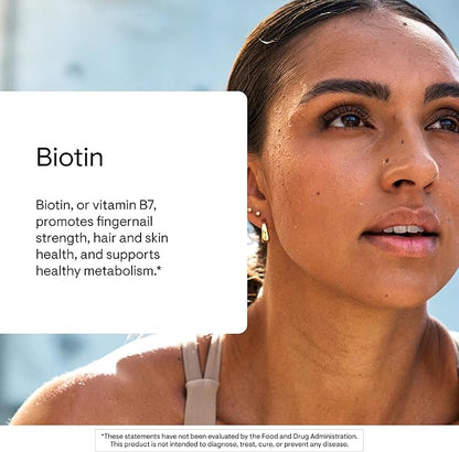 THORNE - Biotin - Vitamin B7 Supplement for Healthy Hair, Nails, Skin & Metabolism - Supports Nerve Health* - Third-Party Certified - Gluten, Dairy & Soy-Free - 60 Capsules