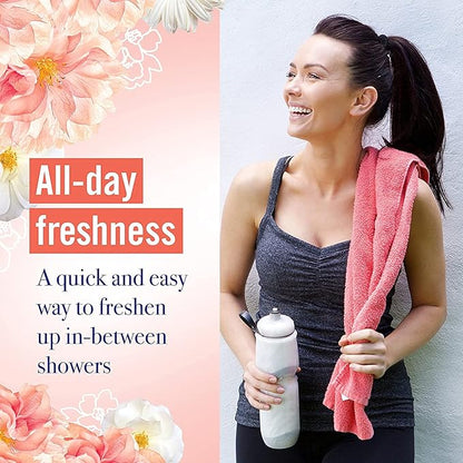 Vagisil Scentsitive Scents Feminine Dry Wash Deodorant Spray for Women, Gynecologist Tested, Paraben Free, Peach Blossom, 2.6 Ounce (Pack of 4)