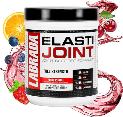 Labrada Nutrition Elastijoint, Fruit Punch, Glucosamine Joint Support Supplement Powder for Men & Women, Health Supplement with MSM, Glucosamine Chondroitin MSM - Gluten-Free