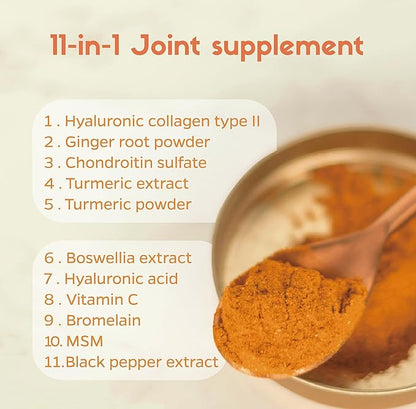 Zenkgo Chondroitin Boswellia MSM Turmeric Hydrolyzed Collagen - Joint Support Supplement, Helps with Joint Mobility & Flexibility (Joint Support Supplement)