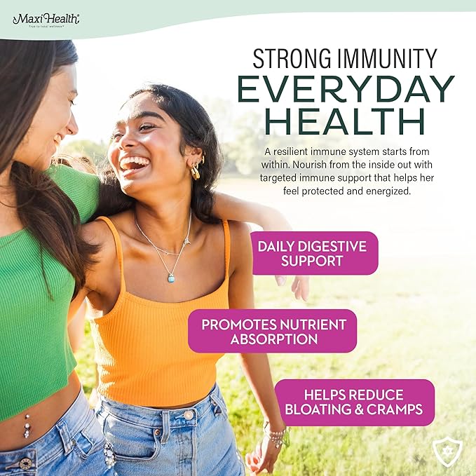 Teen Vitamins for Girls 12-17 - Teen Multivitamin Supreme with D3, Iron, Calcium, Biotin, Digestive Enzymes – Teenager Girl Multi Vitamins for Energy, Immune & Mood Support – 60 Count
