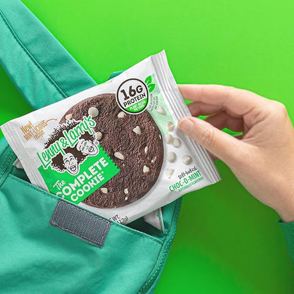 Lenny & Larry's Complete Protein Cookie, [Choc-O-Mint], Chewy Soft Baked, 16g Plant Protein, Vegan, Non-GMO, High Fiber, [4 Ounce] Cookie (Pack of 12)