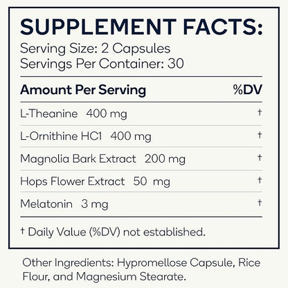 Sleep - Natural Sleep Aid Supplement - Relax & Restore with Melatonin, L-Theanine, & Herbal Extracts - 60 Veggie Capsules (Sleep)