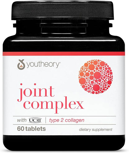Youtheory Joint Complex with UC-II Collagen - Type 2 Collagen Peptides for Joint Support* - with Boswellia, Ginger & Turmeric - Supports Anti-Aging* - 60 Count (30-Day Supply)