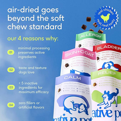 Native Pet Calming Chews for Dogs Small Breed - Promotes Calming Effect, Supports Emotional Balance & Reduces Hyperactivity - Hemp Seed, Melatonin for Dogs, L-Theanine & Casein - 30 Days Supply