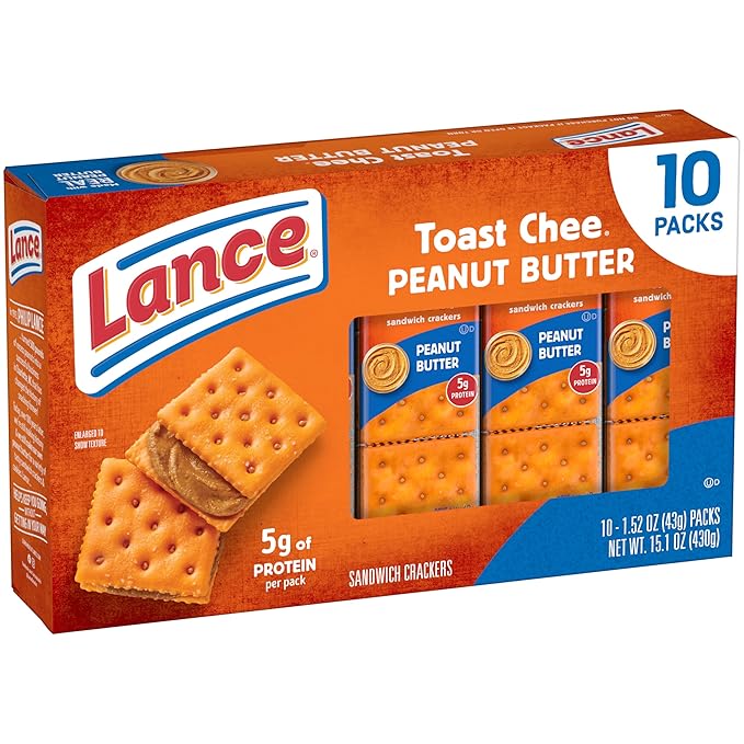 Lance ToastChee Peanut Butter, 10 Count 1.52 Oz