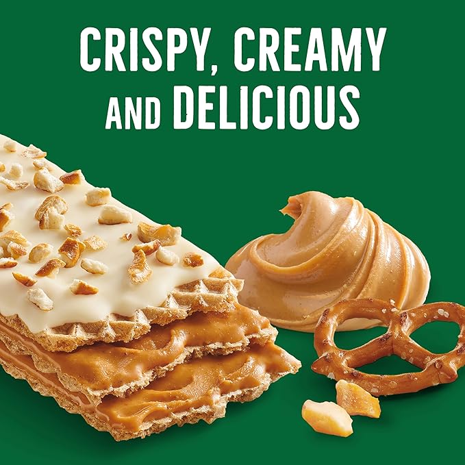 Nature Valley Wafer Bars, Pretzel Peanut Butter, 1.3 oz, 5 ct (Pack of 4)