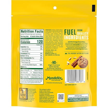 belVita Energy Snack Bites, Maple, Cinnamon and Sunflower Seed, 6-5 oz Bags