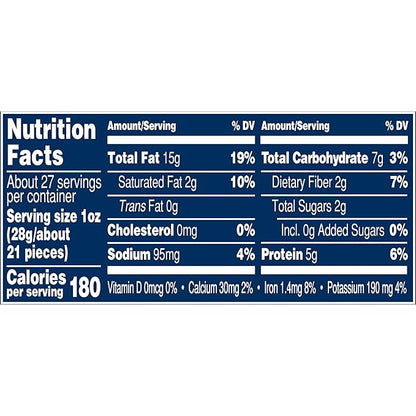 PLANTERS Deluxe Mixed Nuts with Sea Salt, 27 oz Resealable Container - Variety Mixed Nuts Snacks with Cashews, Almonds, Pecans, Pistachios & Hazelnuts - Energy Boost - Kosher