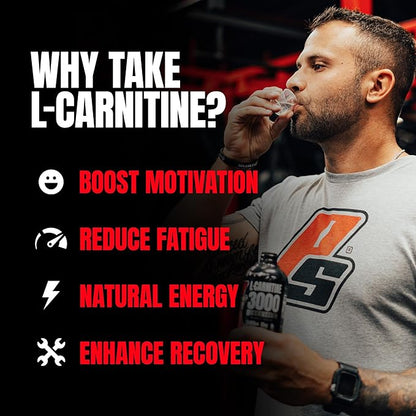 ProSupps L-Carnitine Liquid 3000, Stimulant-Free Liquid Shots for Men & Women - Clean Workout Drink for Energy, Performance & Muscle Recovery - No Sugar, No Carbs - 31 Servings, Berry