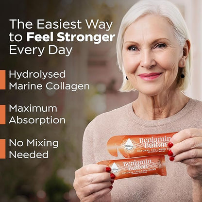 12,000mg Marine Collagen Liquid Shots| High Strength Hydrolyzed Marine Collagen Peptides w/Hyaluronic Acid & Vitamin C for Skin, Hair & Joints | Orange, 14 Daily Servings 30ml