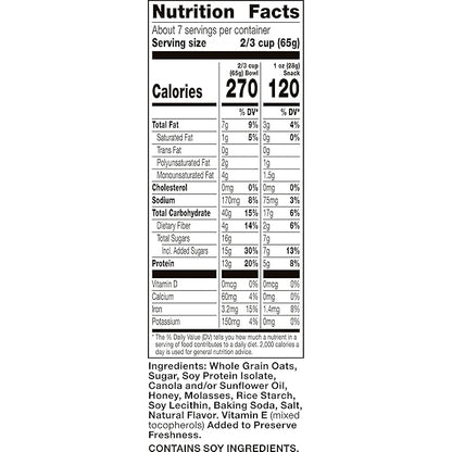 Nature Valley Protein Granola, Oats and Honey, Family Size, Resealable Bag, 17 OZ (Pack of 2)