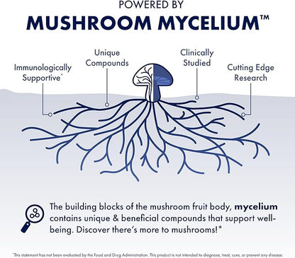 Host Defense MyCommunity Capsules - 17 Species Blend Mushroom Supplement for Immune Support - Herbal Aid with Lion's Mane, Reishi, Chaga, Cordyceps, Turkey Tail & More - 30 Capsules (15 Servings)*