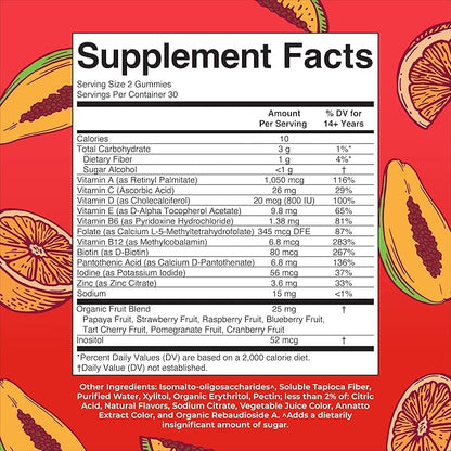 MaryRuth's Multivitamin Gummies for Men | Vitamin A, C, D, E, B6, B12, Biotin, Zinc | Energy Metabolism | Immunity | Bone Health | Cellular Health | Vegan | Non-GMO | Gluten & Sugar Free | 60 Count