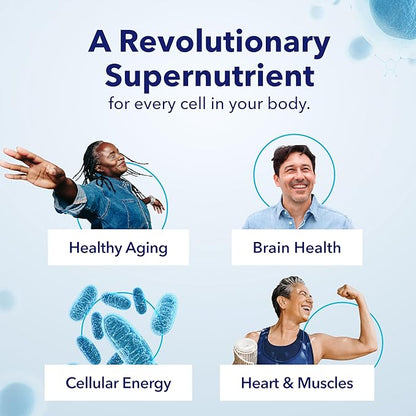TRU NIAGEN Patented NAD Supplement for Brain Function, Anti Aging & Cell Regeneration, 300mg Niagen, 30 Servings | Supports Cellular Energy, Muscle | Nicotinamide Riboside (NR) Take 1 Daily | 2 Bottle