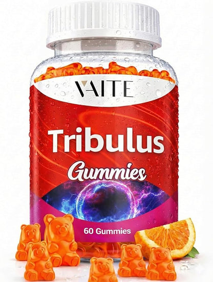 VAITE Tribulus Terrestris Gummies 1000 mg – 60 Chewable Gummies – Vegan, Sugar-Free, Gluten-Free, Non-GMO – Plant-Based Daily Formula – No Water Needed – Easy-to-Take Supplement Format