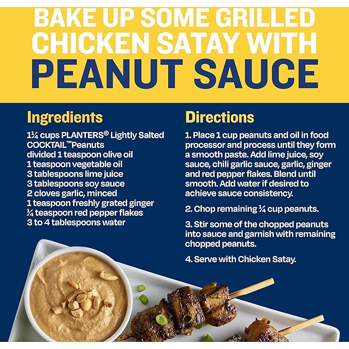 PLANTERS Dry Roasted Peanuts, Plant-Based Protein, Lightly Salted, Peanut Snack, 16 Oz Jar