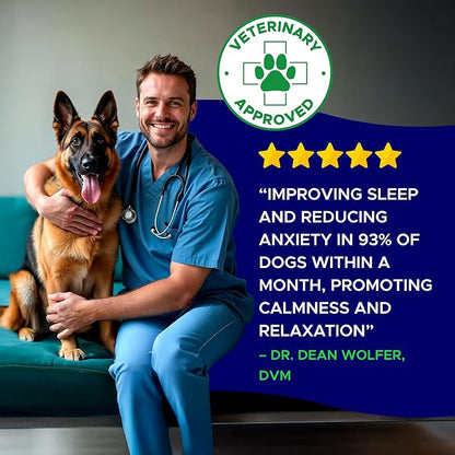 Melatonin for Dogs to Sleep 6mg - Doggie Sleep Aid Treats - Sleeping Pills for Anxiety - Extra Strength Calming Chews Large & Medium Breed Help Sleep at Night - Made in USA - 120Ct