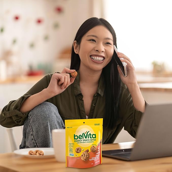 belVita Energy Snack Bites, Maple, Cinnamon and Sunflower Seed, 6-5 oz Bags