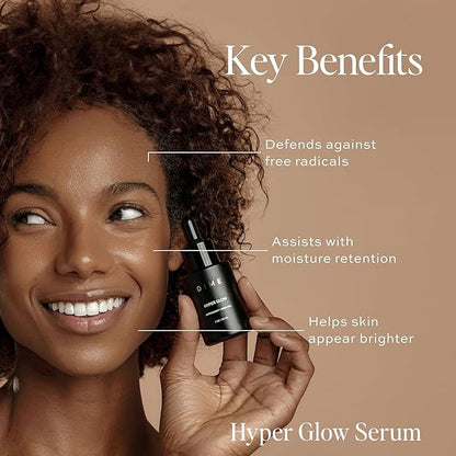 DIME Beauty Serum Set - Hyaluronic Acid and Vitamin C Face Serum Duo for Dark Spots, Brightening and Hydrating, Anti-Aging Firming Skincare Set, Vegan, Cruelty-Free, 1 oz / 30 ml Each