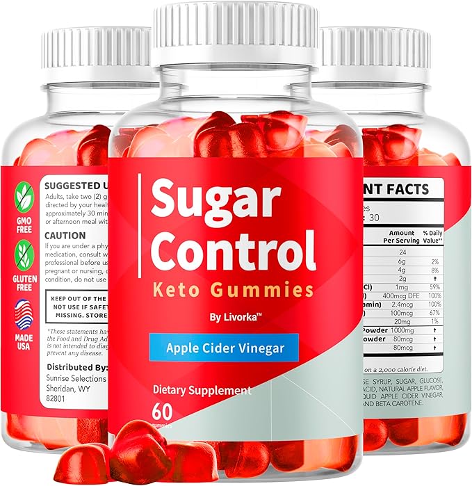 SugarControl Keto Gummies - Official SugarControl Advanced Apple Cider Vinegar Gummys All Natural Supplement Support, 60 Gummies for 1 Month