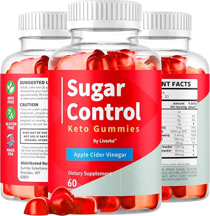 SugarControl Keto Gummies - Official SugarControl Advanced Apple Cider Vinegar Gummys All Natural Supplement Support, 60 Gummies for 1 Month