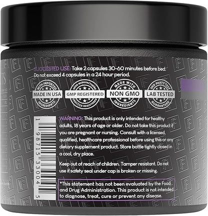 Formulation Factory 10-in1 Magnesium Glycinate Sleep Aid - The Night Before Recovery Complex with Melatonin & L-Theanine - Natural Relaxation Support (6 Month Supply, 360 Capsules)