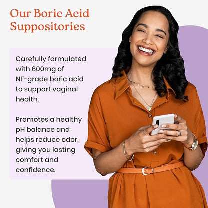 NewLife Naturals - Boric Acid Suppositories for Women - 600mg - Feminine Care - for Vaginal Odor Use - 100% Pure- Made in USA - 60 Capsules