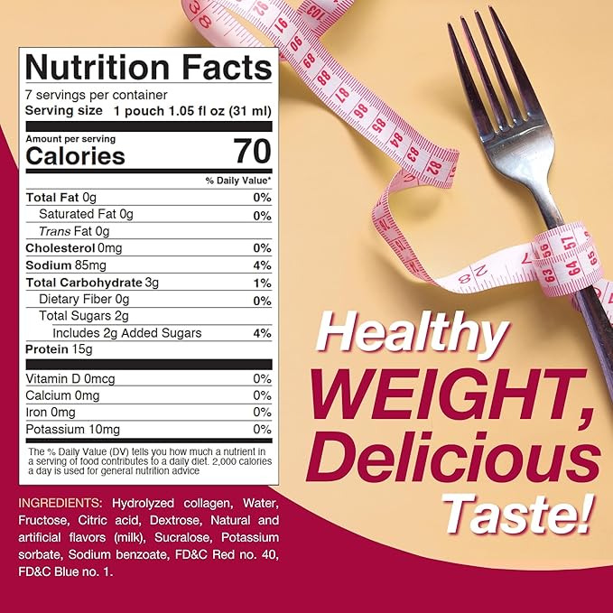 ProtiDIET Concentrated Grape High Protein Nutritional Drink Mix - Low Sugar, No Fat, Quick and Easy to Make Delicious Grape Juice Flavor for a Boost of Energy - 7 Pouch Per Box