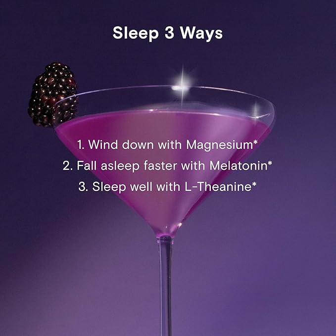 Moon Juice Sleepy Magnesi-Om - Sleep Supplement Powder with Magnesium Glycinate, L-Theanine & Plant-Based Melatonin, Sugar-Free Bedtime Drink Mix for Deep Sleep w/o Grogginess, BlackBerry, 14 Servings