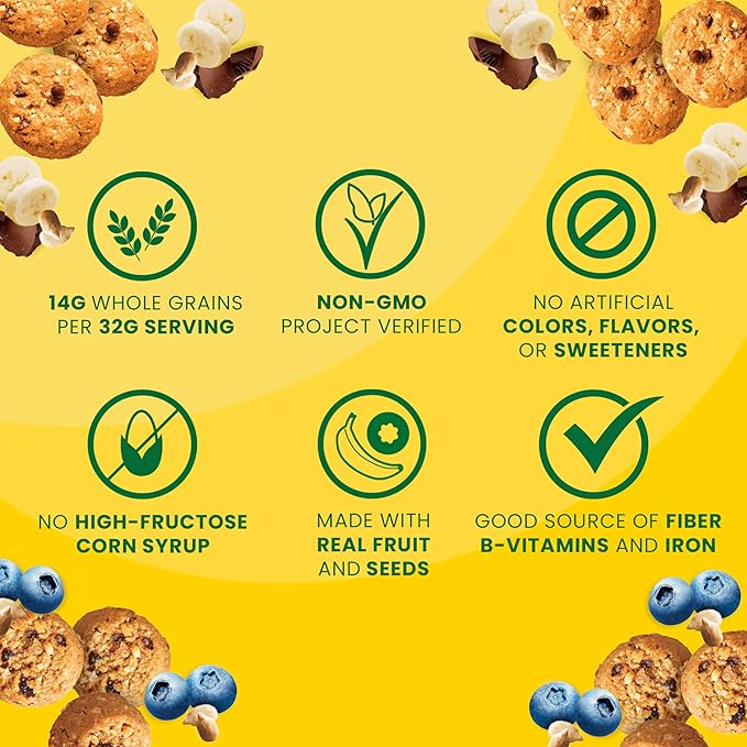 belVita Energy Snack Bites Variety Pack,Banana Dark Chocolate & Sunflower Seed,Blueberry & Sunflower Seed,15 Snack Packs,(Pack of 2)