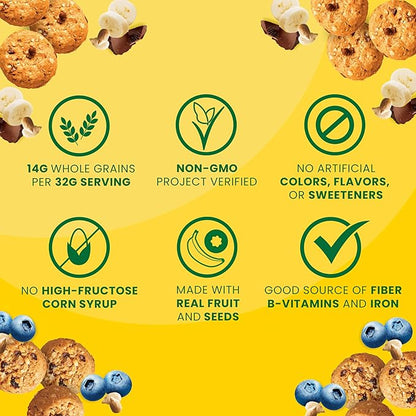 belVita Energy Snack Bites Variety Pack,Banana Dark Chocolate & Sunflower Seed,Blueberry & Sunflower Seed,15 Snack Packs,(Pack of 2)