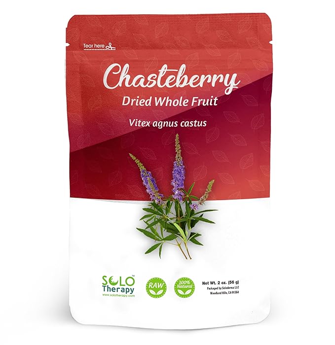 Chasteberry Vitex Herbal Tea 56 grams- Dried Fruit - Resealable Bag - 56 grams - Premium Quality (Chasteberry Vitex)