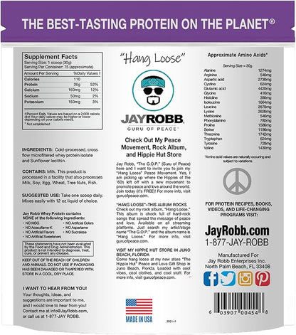 Jay Robb Whey Isolate Protein Powder, Low Carb, Keto, Vegetarian, Gluten Free, Lactose Free, No Sugar Added, No Fat, No Soy, Nothing Artificial, Non-GMO, Best-Tasting (5 Pound, Unflavored)