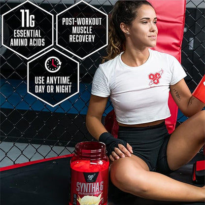 BSN SYNTHA-6 EDGE Protein Powder, Vanilla Flavored Powder with Hydrolyzed Whey, Micellar Casein, for Muscle Gain, Low Sugar, 24g Protein, Vanilla Milkshake, 48 Servings, 4.01 Pound (Pack of 1)