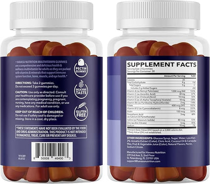 Multivitamin Gummies for Adults - Daily Gummy with Vitamin C, D, and Zinc for Men and Women - 60 Count - GLP-1 Nutritional Support for Optimal Health and Wellness - 1 Month Supply, Mixed Berry Flavor